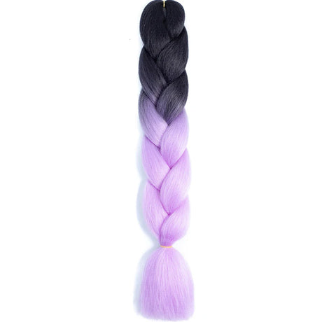 AZQUEEN 24 Inch Jumbo Box Braids Extensions Synthetic Braiding Hair DIY Hair Braids For Children Pink Purple Yellow Gray