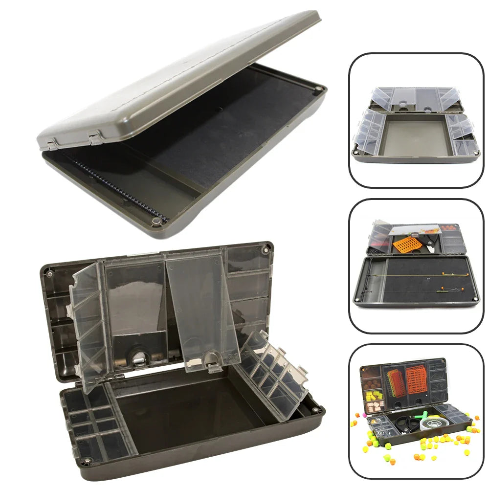 Carp Fishing Accessories Storage Box 8/27 Slots Fishing Line Box Rig Organizer Case Compartment Fishing Tackle Accessories Boxes