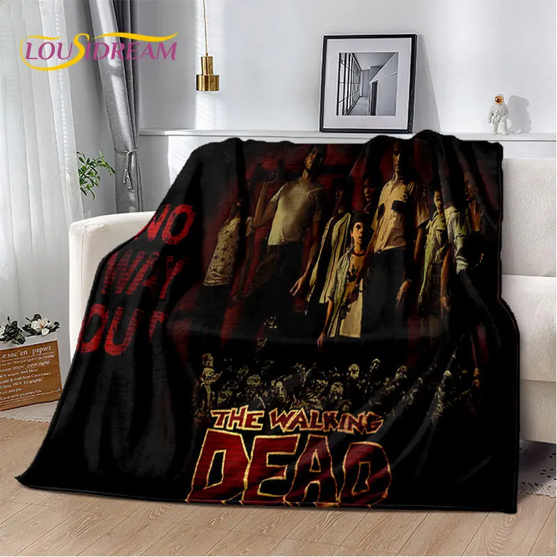 The Walking Dead Horror Soft Plush Blanket,Flannel Blanket Throw Blanket for Living Room Bedroom Bed Sofa Picnic Cover Bettdecke