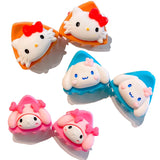 Sanrio Hello Kitty Plush Hairclip Kuromi Hairpins Women Cute Cartoon Hair Claws Girl Kawaii Cinnamoroll Hair Accessory Kids Gift