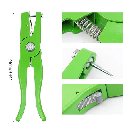 Ear Tag Applicator Clamp & Cutter Pliers Farm Animal Metal Ear Thorn Tongs Swine Cow Sheep Rabbit Identification Tool Kit