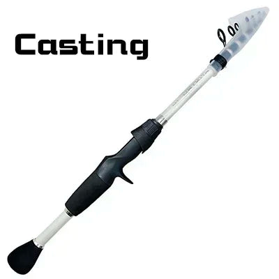 1.6m-2.4m Telescopic Fishing Rods Proable Short Travel Spinning Casting Rod Carp Bass Pike Trout Fishing Tools Lure Test 10-30g