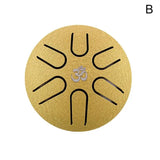 HLURU 3 Inches Steel Tongue Drum 6 Notes Hand Held Ethereal Drum Zen Meditation Tools Spirit Exercise Percussion Instrument Toys