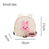 Korean Kids Backpack Round Kawaii Children's Handbags for Girl Kindergarten Boy Schoolbag Cartoon Bear Bunny Toddler Bag