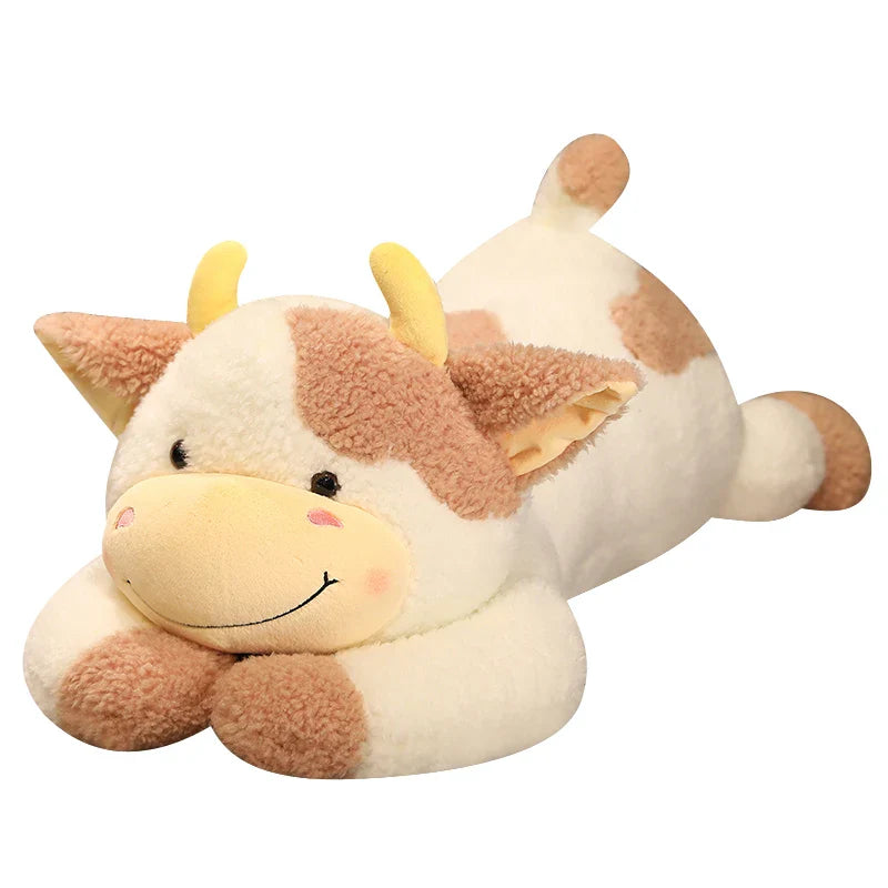 Hot 1pc 90cm/110cm Lovely Milk Cow Plush Toys Cartoon Stuffed Animal Cattle Dolls Sleeping Pillow For Baby Girls Birthday Gifts