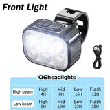 Q6 Bicycle Light Super Bright Cycling Lamp USB Rechargeable Mountain Road Bike Front and Rear Bike Lights Set Lantern Bike Parts