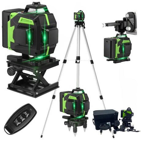 tripod/Professional Level Green Light Building Tool Level Lines 4d Self-leveling Cross Horizontal  16 Laser Levels Laser