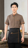 Milk Tea Shop Work Clothes Summer Catering Restaurant Waiter Uniform Woman Baker Waiter Shirt Hotel Food Serice Waitress Uniform