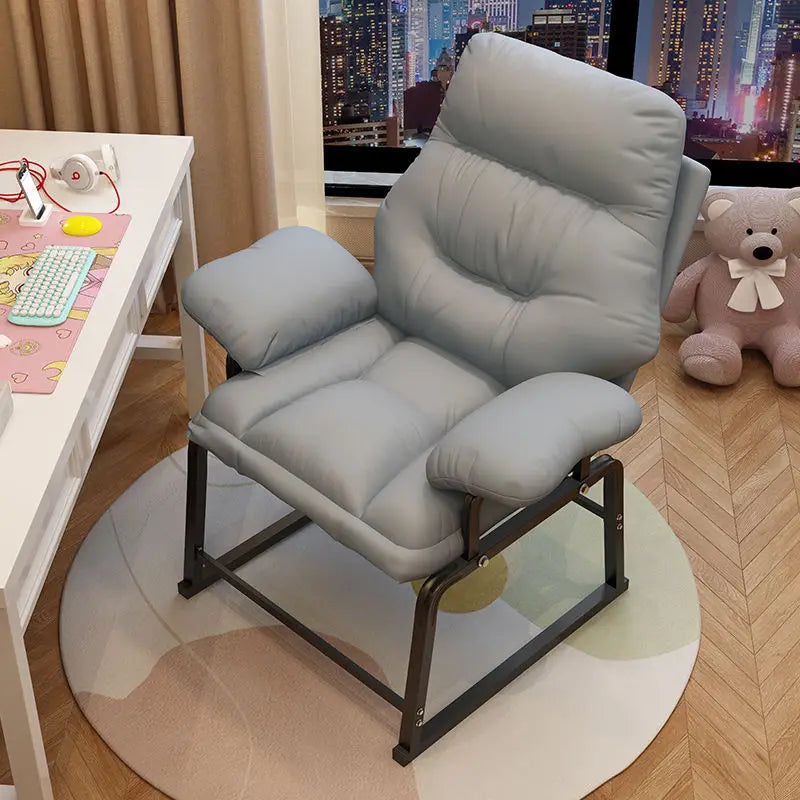 Home Lazy Sofa Chair Comfortable Office Computer Game Chair Can Lie Back Chair Adjustable Dormitory Recliner Break Lounge Chairs