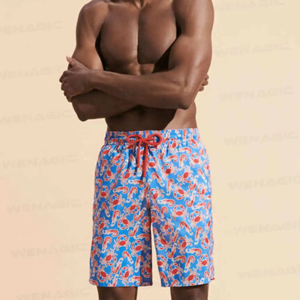 New Summer Men Swimwear Swim Trunks Beach Board Shorts Swimming Pants Swimsuits Running Gym Quick Dry Sports Surfing Shorts