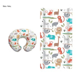 2pcs Printed Nursing Pillow Case Diaper Changing Pad Cover Set for Newborns Comfortable Baby Nappy Changing Mat Sleeve