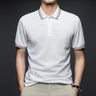 Men's New Summer Short Sleeved T-shirt Ice Silk Comfortable Quick Drying Breathable Versatile POLO Shirt Short Sleeved