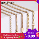 Golden Bag Chain Accessories Metal Extension Chains Underarm Crossbody Shoulder Belt Replacement Bags Strap For Women's Bag