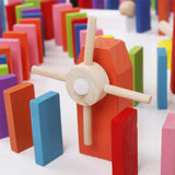 New Kids 100/300/500pcs Children Color Sort Rainbow Wood Domino Blocks Kits Early Bright Dominoes Games Educational Toys Gift