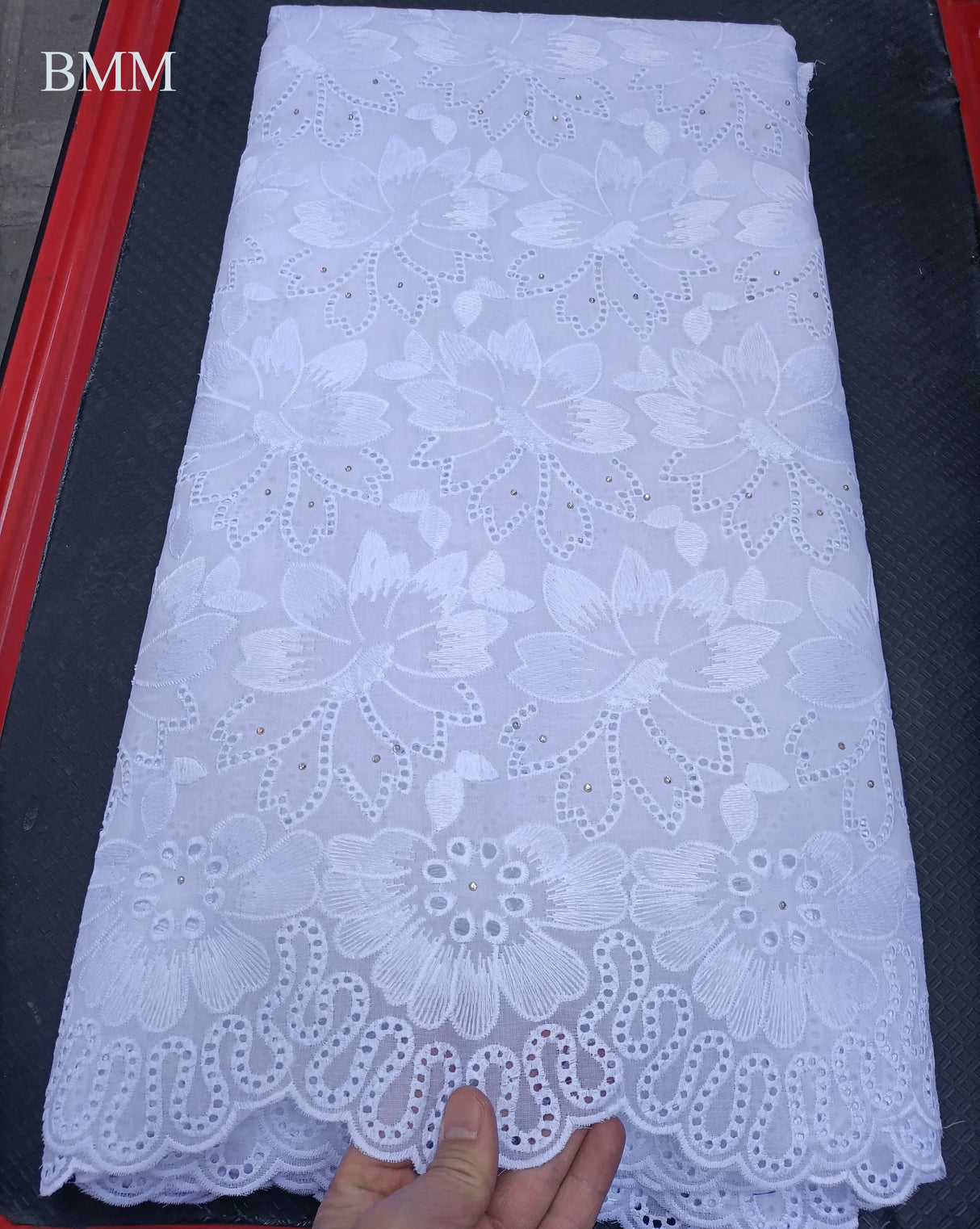 white lace fabric 5 yards nigerian lace fabric tissu dentelle african corde lace guipure lace high quality