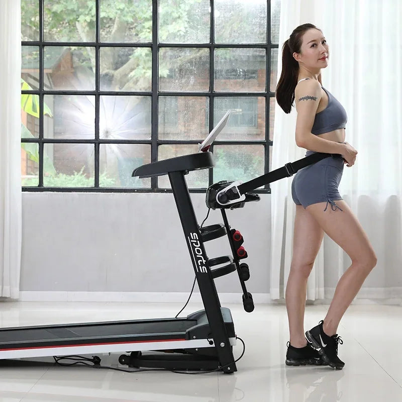 2022 Upgrade Treadmill with Massage Machine Dumbbe Folding Treadmill Motorized Electric Treadmill with home fitness