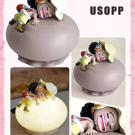 OP Night Light Blind Box Anime Luffy Zoro Nami Sanji Chopper Figure Sweet Dream Series LED Night Light Ornament Gift