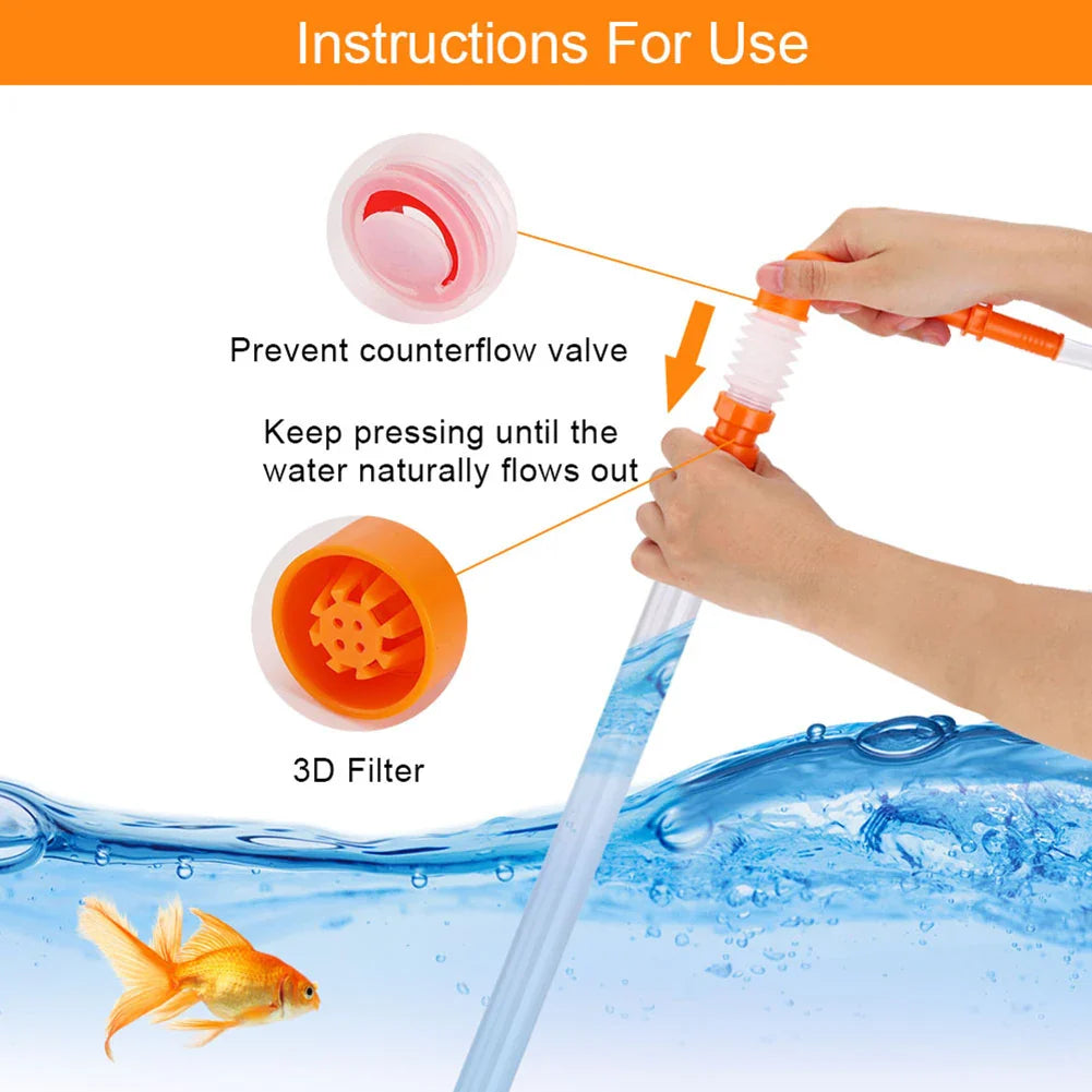 Aquarium Gravel Cleaner Fish Tank Cleaner Vacuum Regulating Water Valve Removable Fish Tank Vacuum Gravel Cleaner Kit