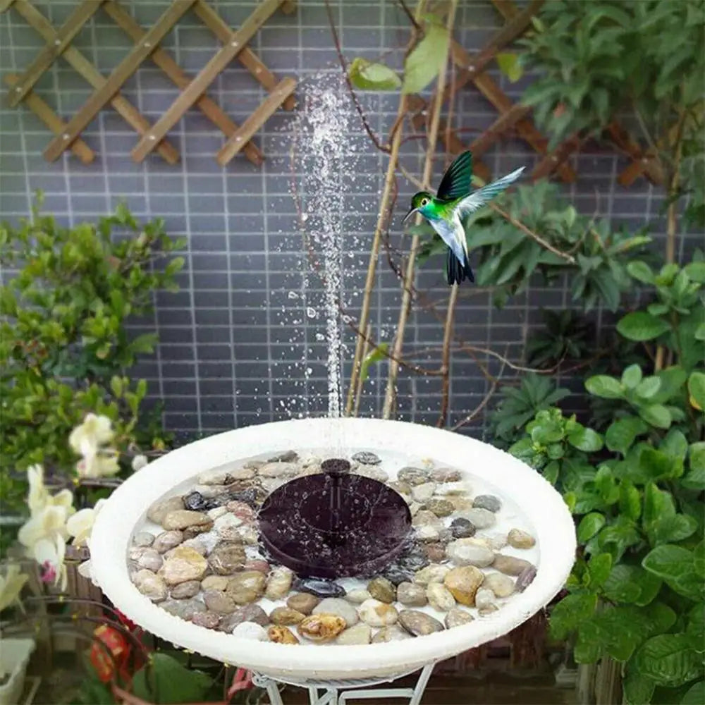 Solar Water Fountain Floating Bird Bath Waterfall Garden Decoration Outdoor Mini Solar Powered Fountain Water Pump With 6Nozzles