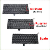 New Replacement Keyboard For Macbook Pro 13" A1278 Keyboard UK US RU DE PT CH SE HU NO DK KR Layout 2009 2010 2011 2012 Year