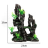 Fish Tank Plant Rockery Multi-style Aquarium Decoration,Resin Artificial Building Cave Aquarium Landscaping Ornament Decor