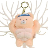 Funny Power Muscular Animal Plush Doll Hercules Cartoon Frog Bear Dog Duck Keychain Backpack Pendant Accessories New Creative