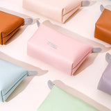 FUDEAM Fashion Leather Portable Women Travel Storage Bag Toiletries Organize Waterproof Cosmetic Bag Portable Female Make Up Bag