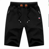 Cotton Solid Knee Length Sports Shorts Men Casual Lace Up Cargo Bottom Male Summer 2023 New Zipper Pocket Gym Men's Clothing