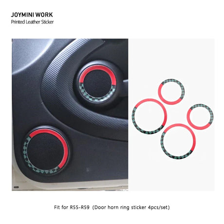 Car Speaker Cover Trim Sticker Door Horn Decoration Ring For MINI COOPER R55 R56 R57 R58 R59 Decorative Stickers Accessories