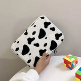 11/13inch Casual Fashion Cow Pattern Zebra Pattern Laptop Tablet E-Books Nylon Bag Portable Protective Case for Ipad Keyboard