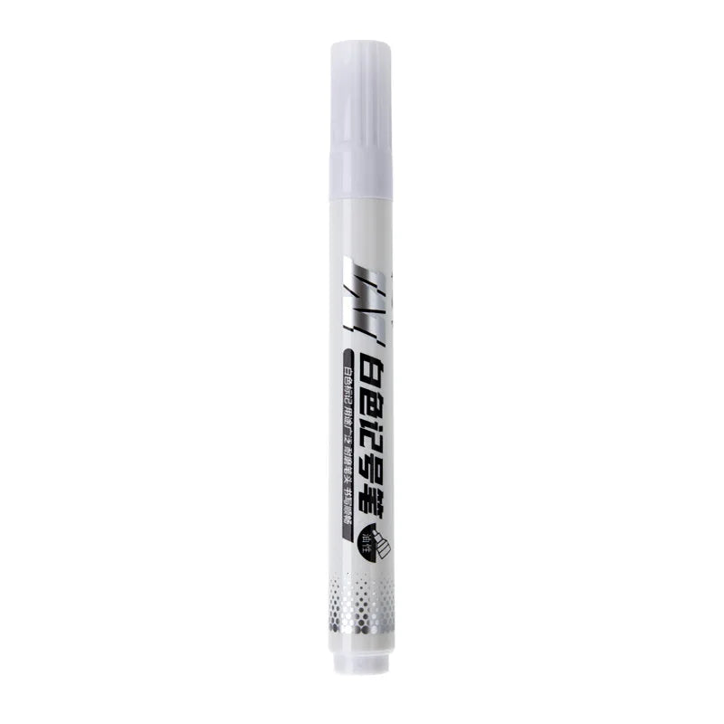 White Marker Pen No Fading Waterproof Oiliness Big Headed Pen Tire Markings Fine Arts Painting Quick Drying Large Size