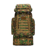 80L Waterproof Camouflage Tactical Backpack Large Capacity Men's Army Backpacks Camping Backpack Outdoor Mountaineering Bag