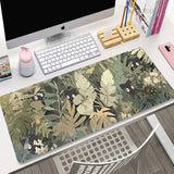 Cute Cat Large Gaming Keyboard Mouse Pad XL Green Plant Computer Gamer Tablet Mause pad Long Mousepad XXL 900x400 Play Mice Mats