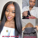 Kinky Straight Human Hair Wigs Glueless Wig Human Hair Ready To Wear 4x4 Hd Lace Human Hair Lace Front Wig Brazilian Wig On Sale