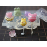 DIY Handcraft Egg Tart Lollipop Shaped Silicone Epoxy Resin Mold Mirror Craft Mold Silicone Mould Jewelry Making Tool