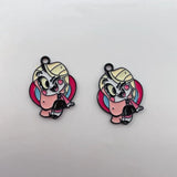 Random mixing10pcs Classic Cartoon Anime Earring Pendant DIY Keychain Bracelet Alloy Jewelry Accessories Enamel Charms