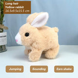 Electronic Plush Rabbit Toy Robot Bunny Walking Jumping Running Animal Shake Ears Cute Electric Pet for Kids Birthday Gifts