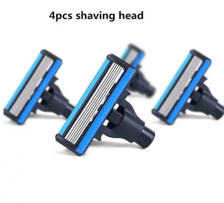 4pcs original Huanxing Men Razor shaver head made by German importing Shaving head Magnetic Replace the Clip kit