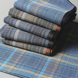 4pcs/lot Cotton handkerchief dark plaid handkerchief classic retro handkerchief bag square towel business casual chest scarf