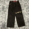 JNCO Jeans Y2K Mens Streetwear Harajuku Hip Hop Retro Skull Embroidered Baggy Jeans New Gothic High Waist Wide Leg Trousers