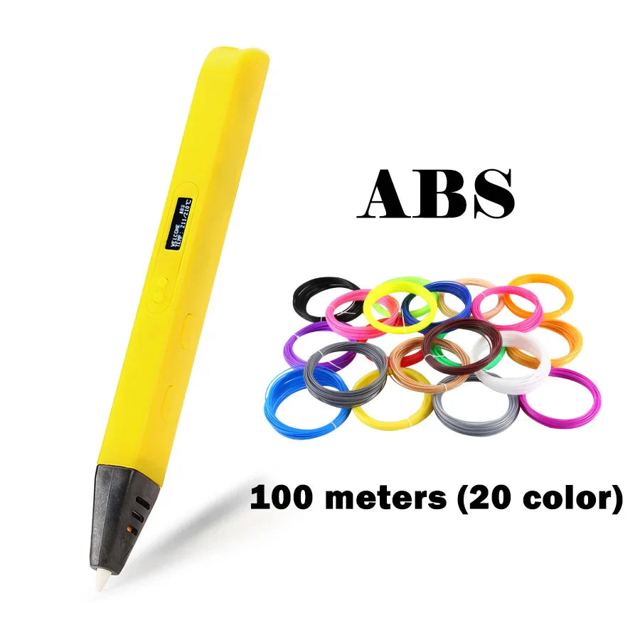 Creative 3D Drawing Pen RP800A with OLED Display - Perfect for Art, Doodling, and Unique Gift Ideas!