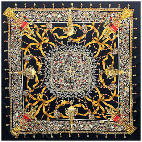 100% Twill Silk Scarf Women Print Shawl Echarpe Fourlard Femme Square Scarves For Women Hijab Bandanas Bufandas Mujer 130*130cm