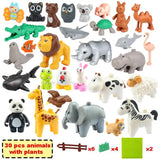 Bulk Big Particle Building Block Accessories Animal House DIY Assembled Bricks Children 3-6 Years Old Educational Toys And Gifts