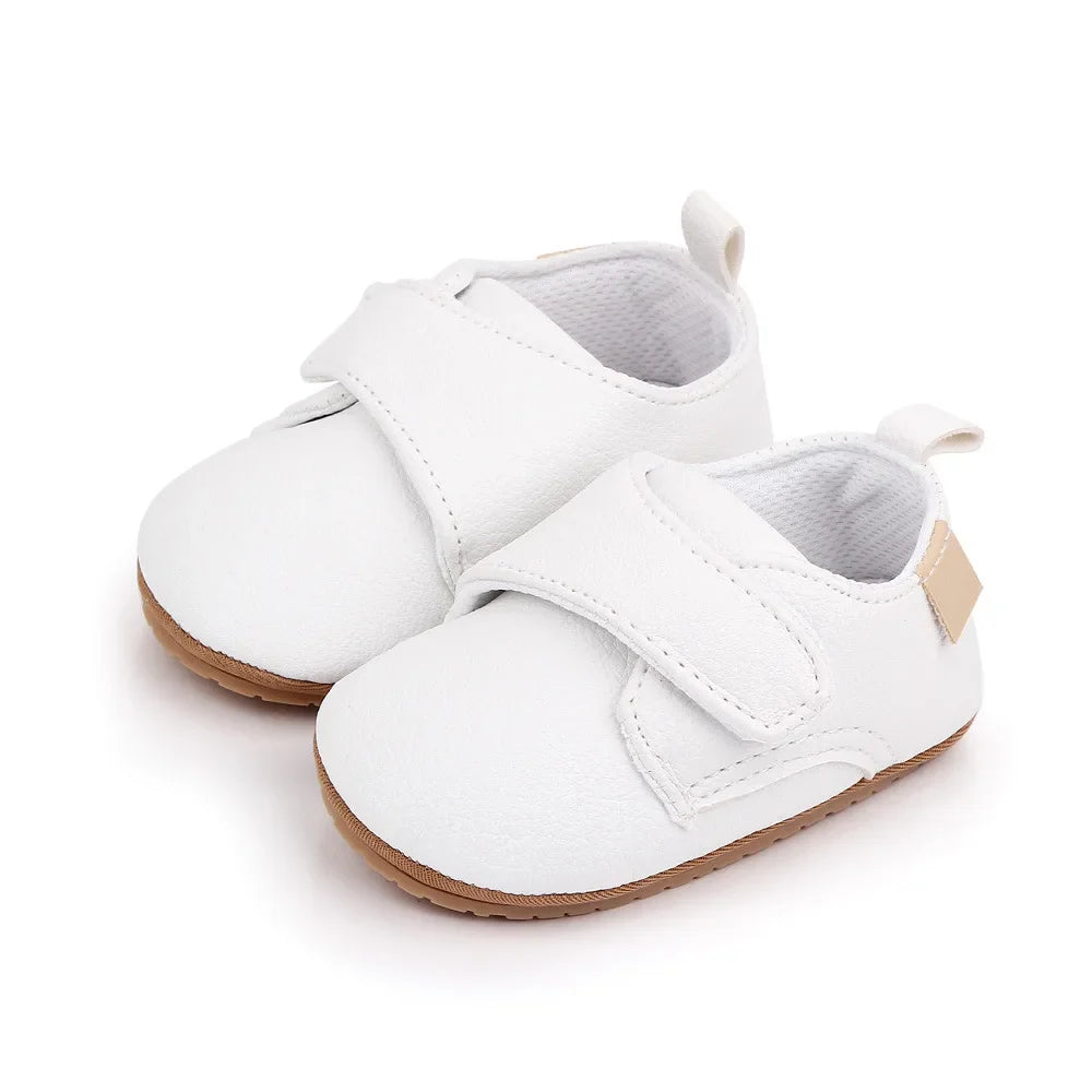 Newborn Baby Shoes Baby Boy Girl Shoes Classic Leather Rubber Sole Anti-slip Toddler First Walkers Infant Girl Shoes Moccasins