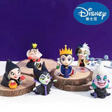 6.5-8cm Disney Fairy Tale Villain Figure Queen Cruella Maleficent Evil Witch Figurines Model Doll Birthday Gift Cute Decorations