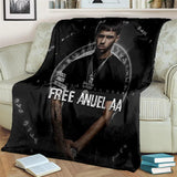 Free Anuel AA Rapper Hip Hop Singer Blanket,Soft Throw Blanket for Home Bedroom Bed Sofa Picnic Travel Office Cover Blanket Kids