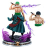 One Piece Figure 21cm Roronoa Zoro Double Headed Three-Knife Fighting Skill Anime Action Model Decorations PVC Toy Birthday Gift