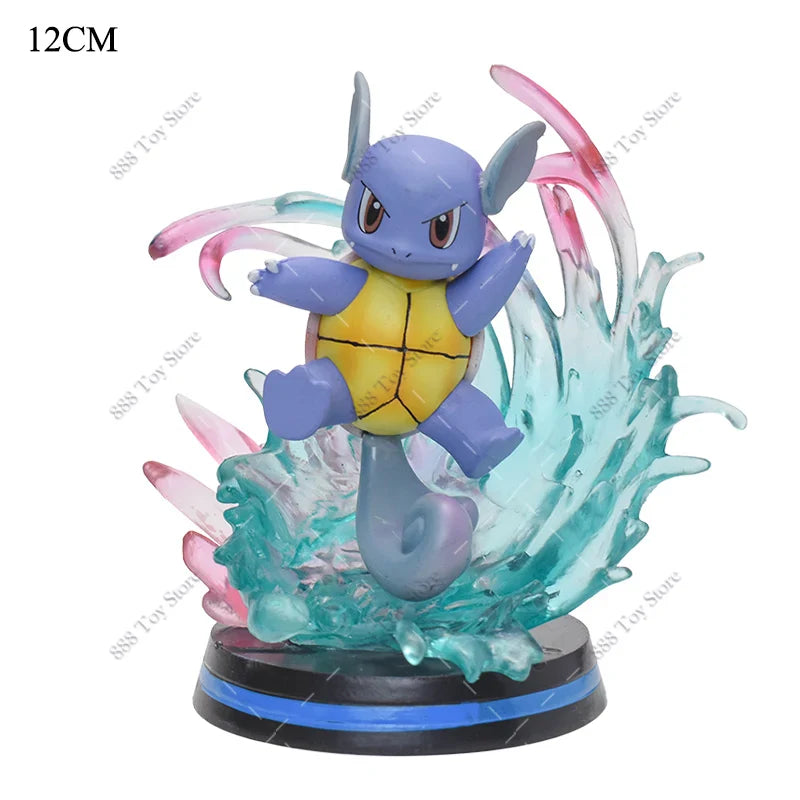 Anime Pokemon Figure Charizard Squirtle Bulbasaur Vulpix Scenes Special Effects Version Figurine Toys PVC Model Collection Dolls