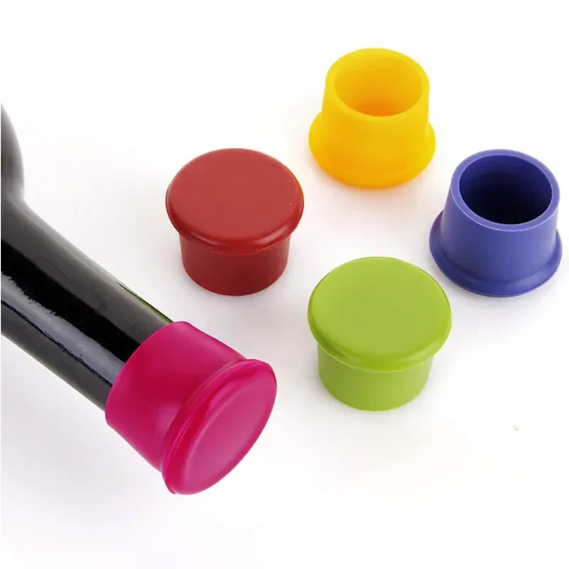 5pcs Cocktail Glass Bottle Stopper Bar Accessories Red Wine Cork Home Brewing & Wine Making Barware Kitchen Dining Garden