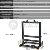 MOD Gamer Cabinet,DIY ITX MATX ATX PC Case Open Frame Rack,Water Cooler Desktop Computer Gaming Chassis Vertical Personality